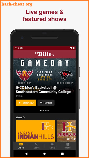 GoHillsTV screenshot