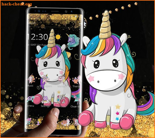 Gold Black Business Unicorn Theme screenshot