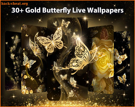 Gold Butterfly Live Wallpapers screenshot