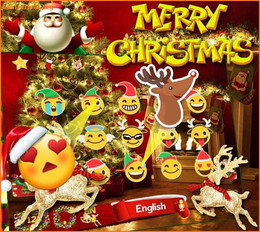 Gold Christmas Keyboard Theme screenshot