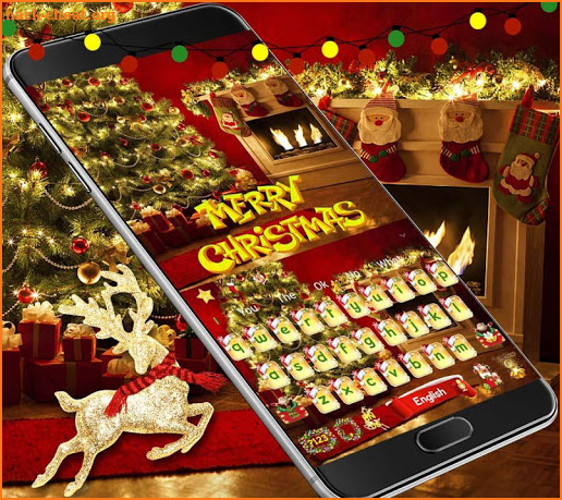 Gold Christmas Keyboard Theme screenshot