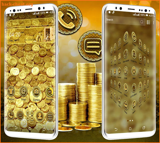 Gold Coin Launcher Theme screenshot