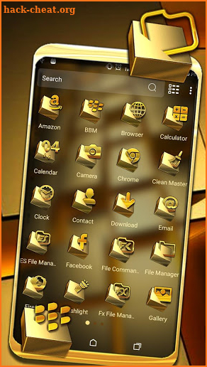 Gold Cubes Launcher Theme screenshot