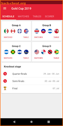 Gold Cup Scores App 2019 - Soccer Cup screenshot