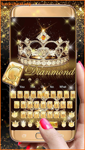 Gold diamond crown Keyboard Theme screenshot