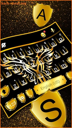 Gold Eagle Keyboard Theme screenshot