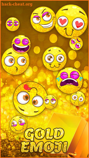 Gold Emoji Keyboard Sticker screenshot