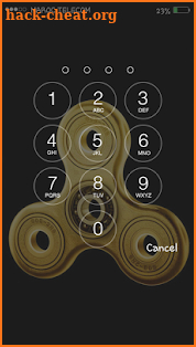 Gold Fidget Spinner Hand Lockscreen screenshot