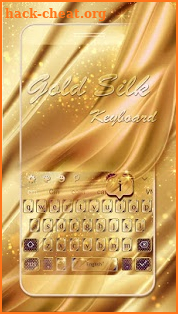 Gold Glitter Silk Keyboard Theme screenshot