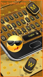 Gold gun military war keyboard theme screenshot