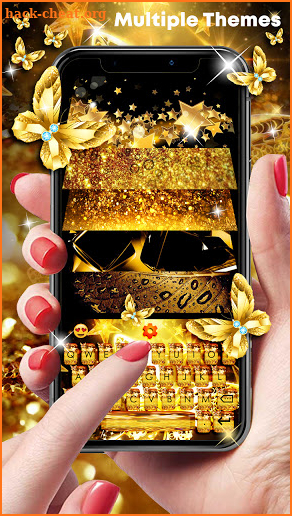 Gold Keyboard Theme - Diamond screenshot