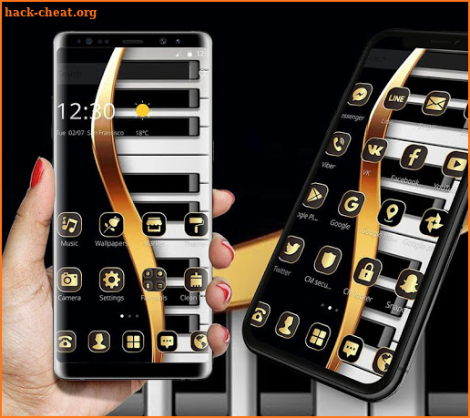 Gold Luxury Piano Theme screenshot