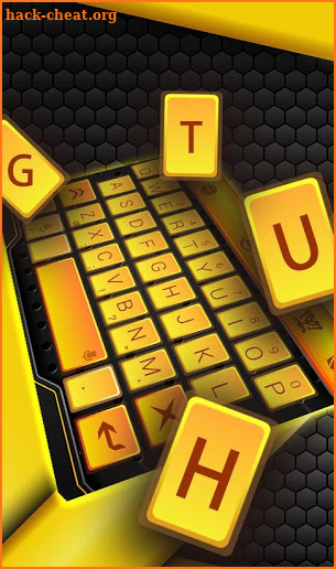 Gold Mechanical Style Keyboard Theme screenshot