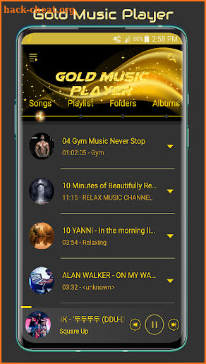 Gold Music Player screenshot