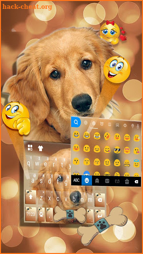 Gold Naive Puppy Keyboard Theme screenshot