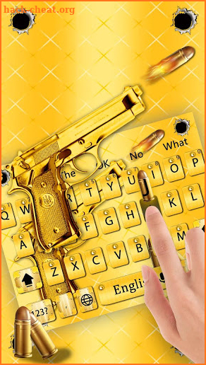 Gold Pistol Metal Keyboard screenshot