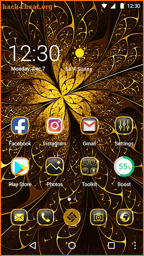 Gold Rose Theme for Android Free screenshot