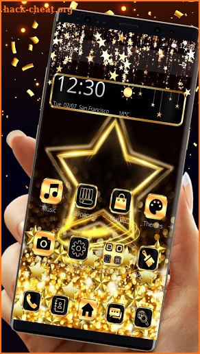 Golden Alluring Star Wallpapers Theme screenshot