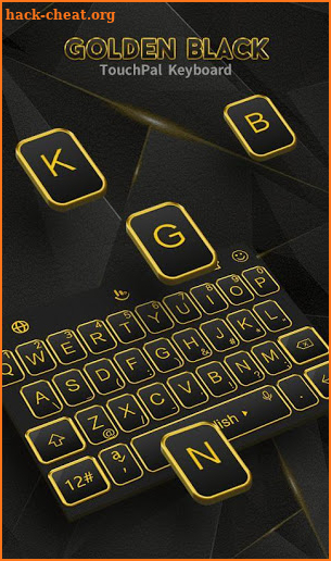 Golden Black Keyboard Theme screenshot