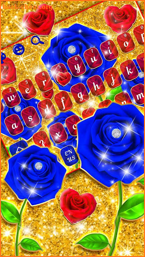 Golden Blue Rose Keyboard screenshot