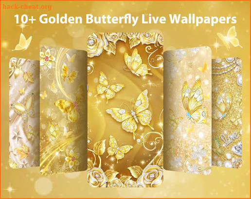 Golden Butterfly Live Wallpaper & Launcher Themes screenshot