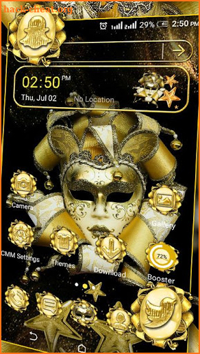 Golden Carnival Mask Theme screenshot