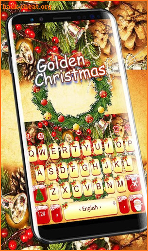 Golden Christmas Keyboard Theme screenshot