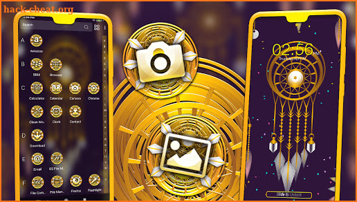 Golden Dream Catcher Launcher Theme screenshot