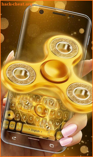 Golden Fidget Spinner Keyboard Theme screenshot