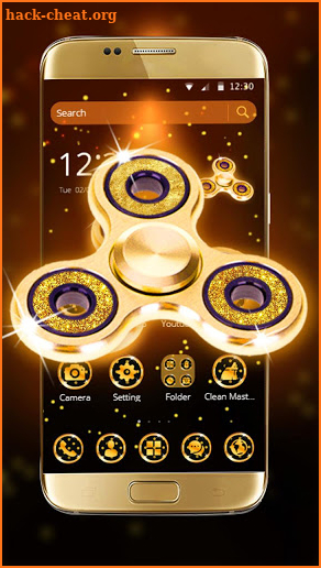 Golden Fidget Spinner Theme screenshot