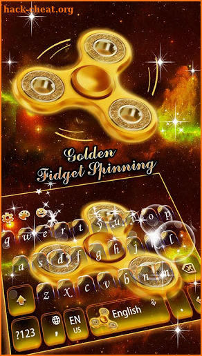 Golden Fingertip spinning gyro Keyboard Theme screenshot