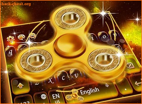 Golden Fingertip spinning gyro Keyboard Theme screenshot