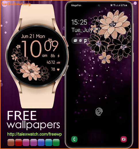 Golden Floral Watch screenshot