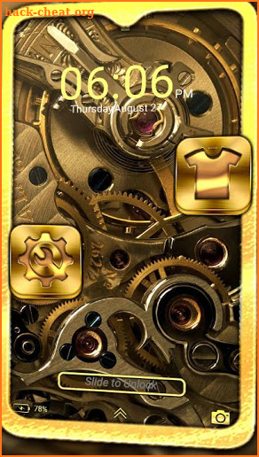 Golden Gear Machine Theme Launcher screenshot