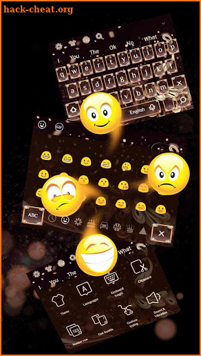 Golden Glitter Peacock keyboard screenshot