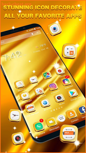 Golden Launcher for GALAXY Phone screenshot