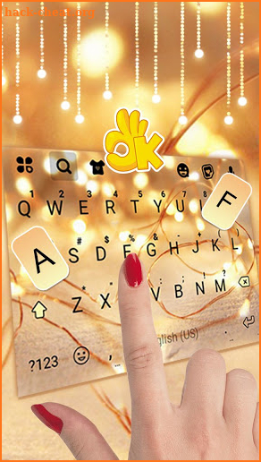 Golden Lights Keyboard Theme screenshot