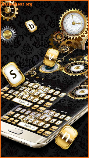 Golden luxury clock keyboard screenshot