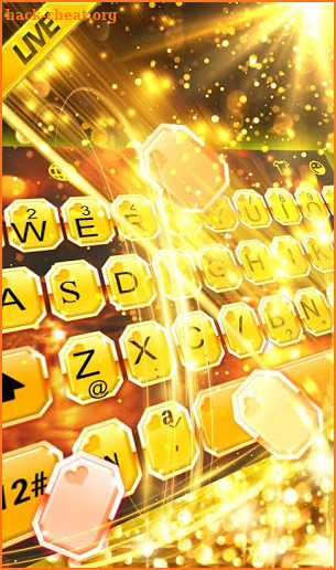 Golden Luxury Glitter Keyboard Theme screenshot