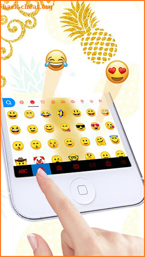 Golden Pineapple Keyboard Theme screenshot