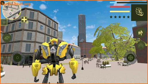 Golden Robot Car Transforme Futuristic Supercar screenshot