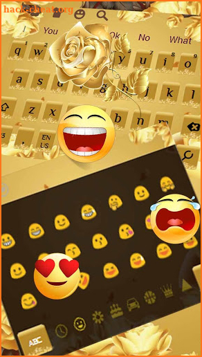 Golden Rose Keyboard Theme screenshot