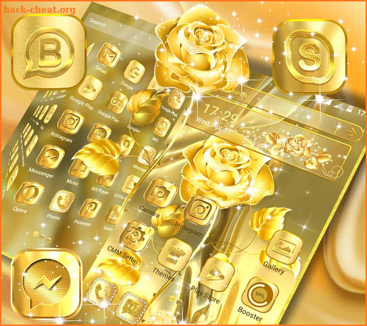 Golden Rose Launcher Theme screenshot