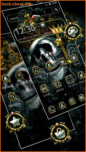 Golden Royal Skull Theme screenshot