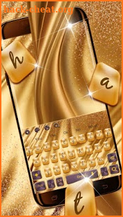 Golden Silk Keyboard Theme screenshot