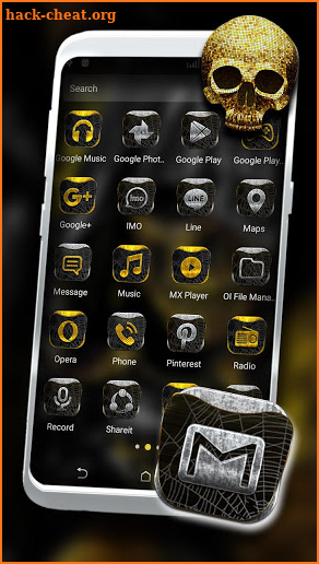 Golden Skull Launcher Theme screenshot