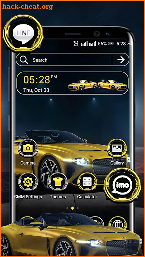 Golden Sport Car Launcher Theme screenshot