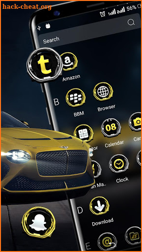 Golden Sport Car Launcher Theme screenshot