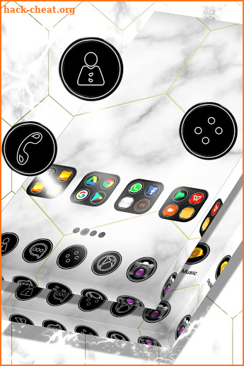 Golden White Marble Theme Launcher screenshot