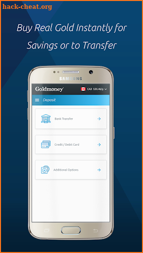 Goldmoney screenshot